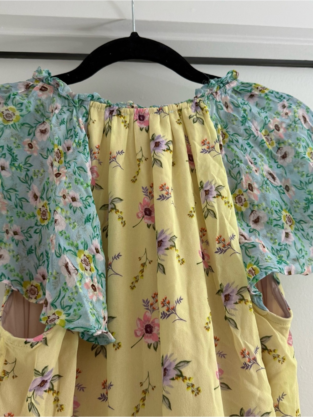 YUMI KIM Milly Flutter Sleeve Mini Dress in Willow Garden Mixed Print Sz Small - Picture 11 of 13